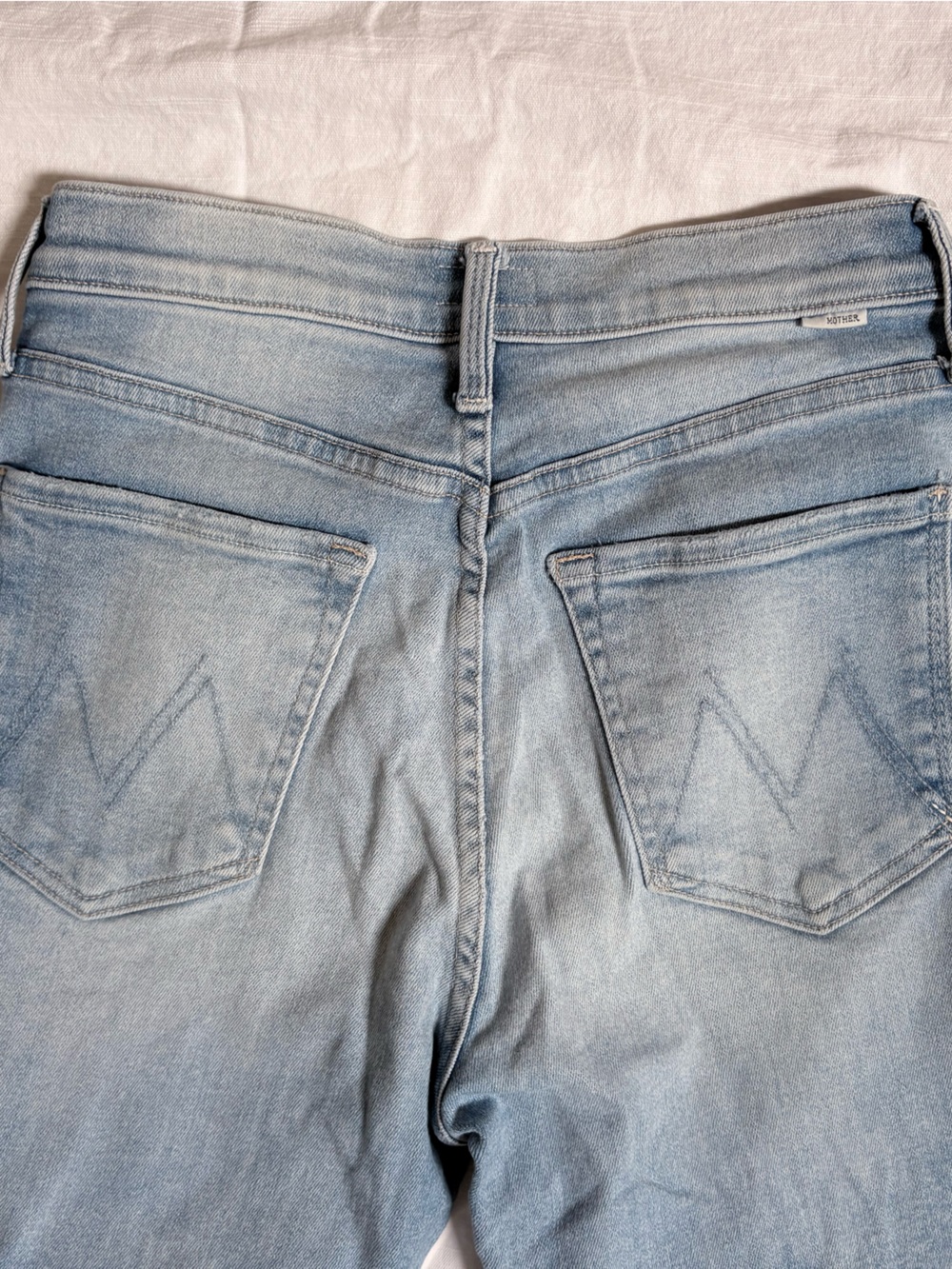 MOTHER The Rambler Ankle Jeans Breaking Out Light Wash High Rise Straight 27